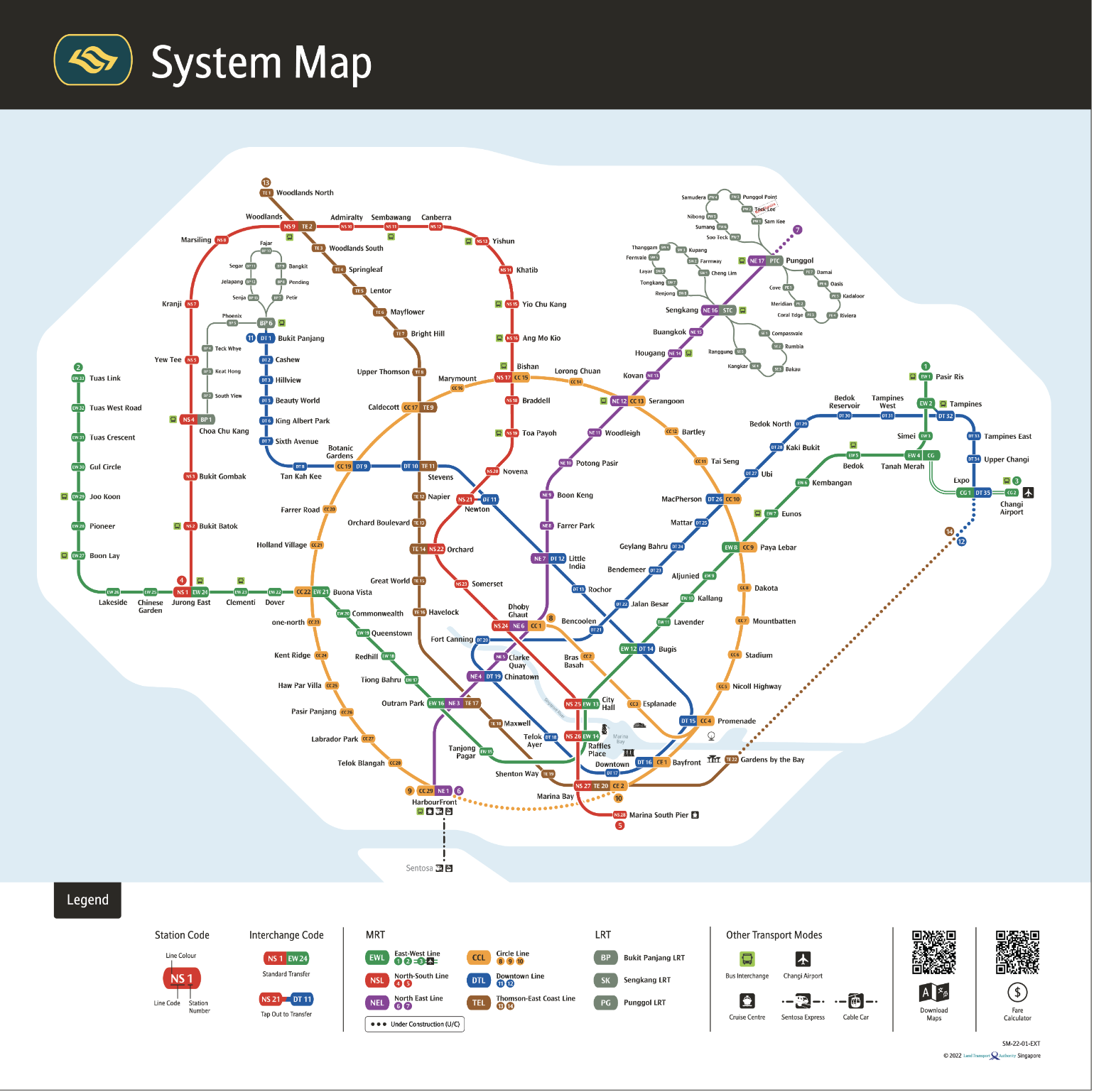 Singapore subway map