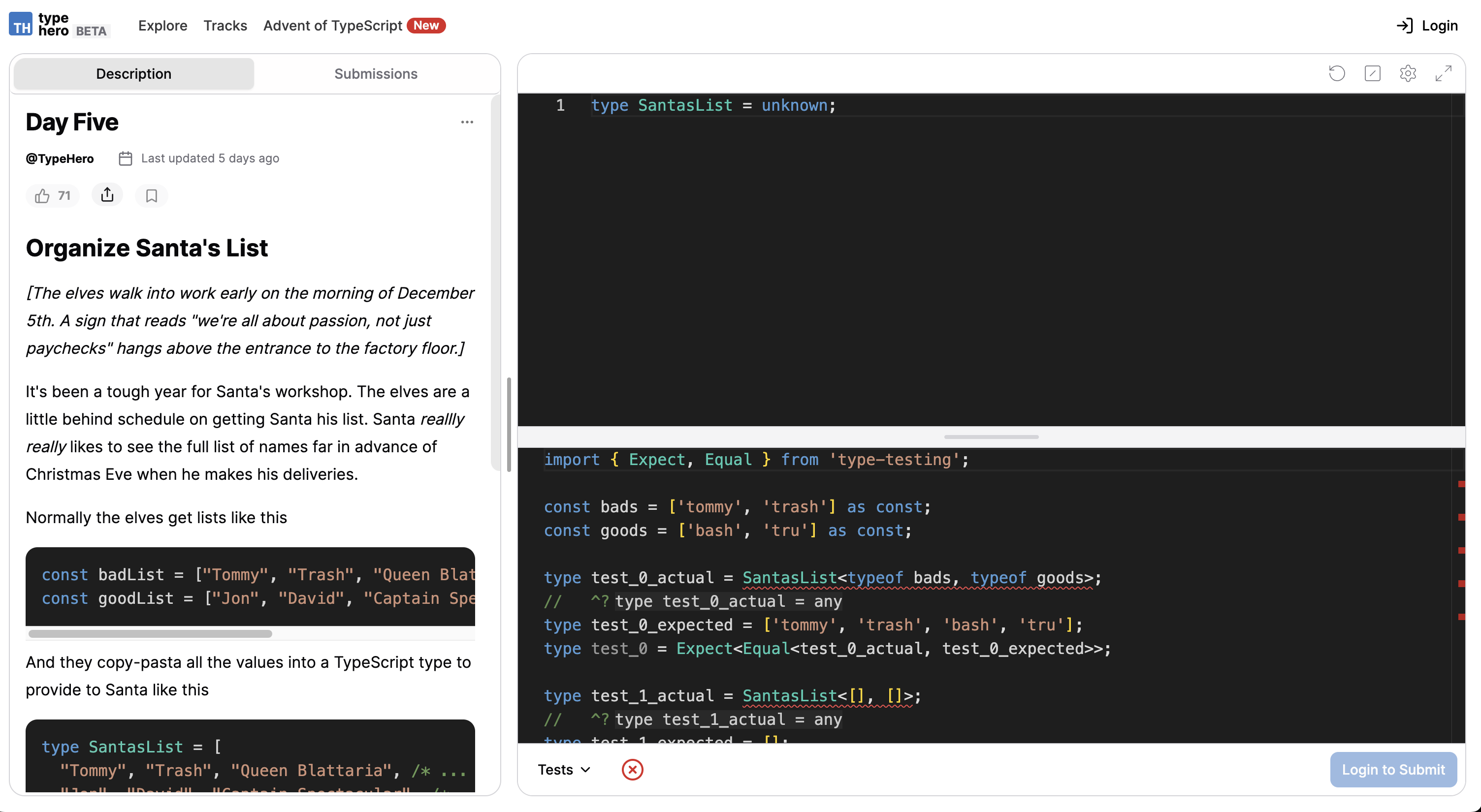 2023 Advent of TypeScript 第 5 題