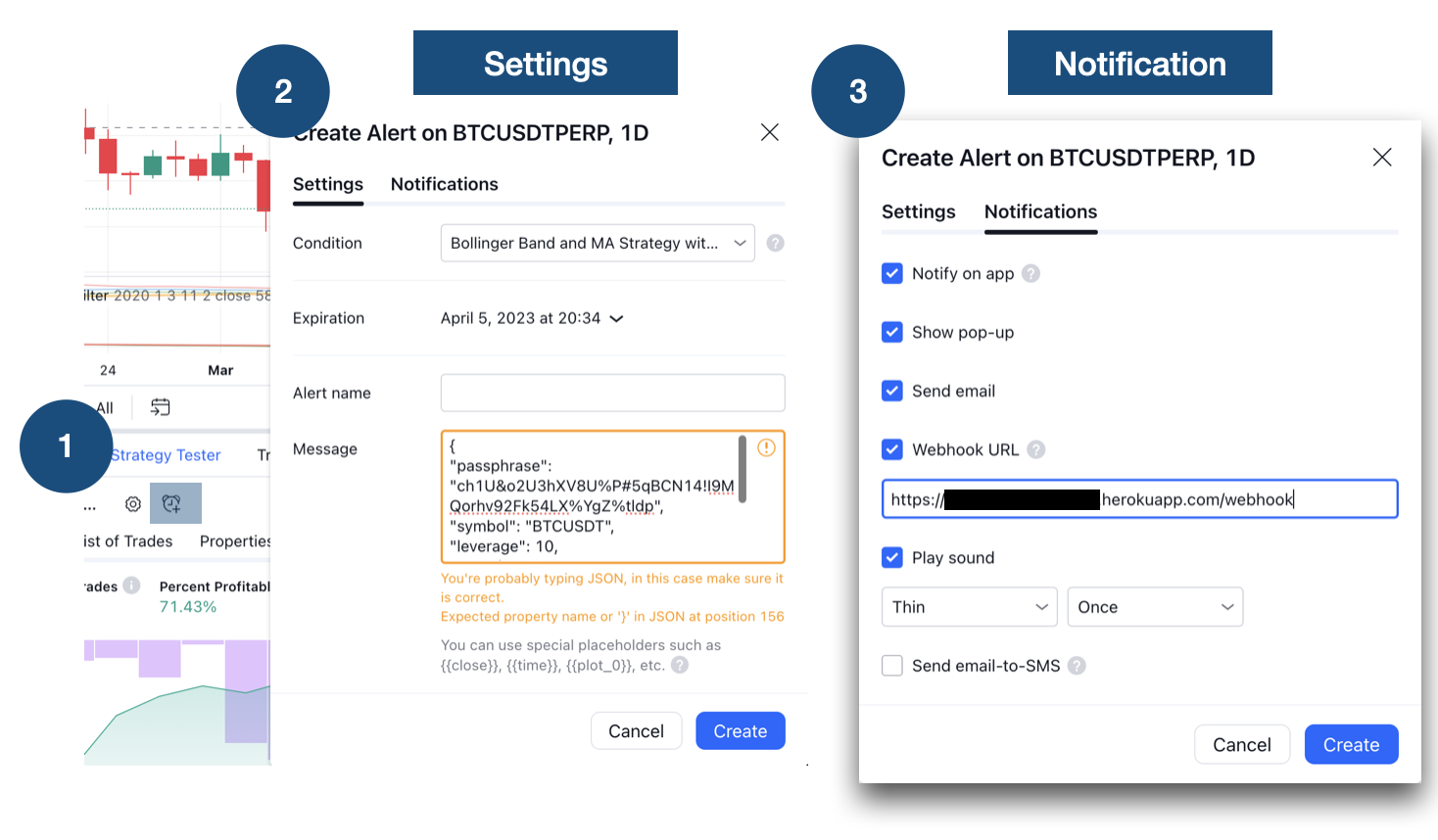 Notifications setting