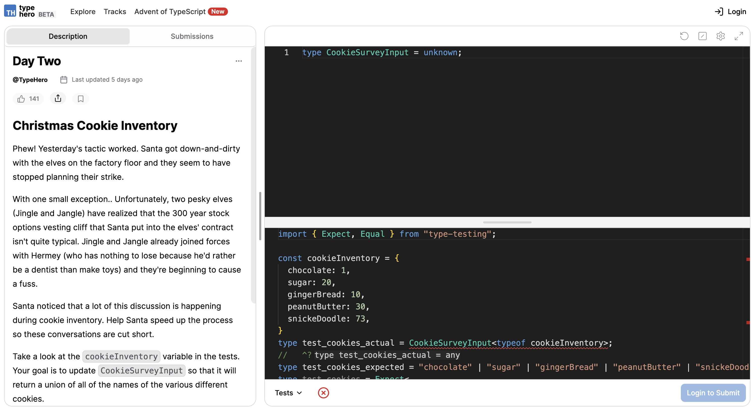 2023 Advent of TypeScript 第 2 題