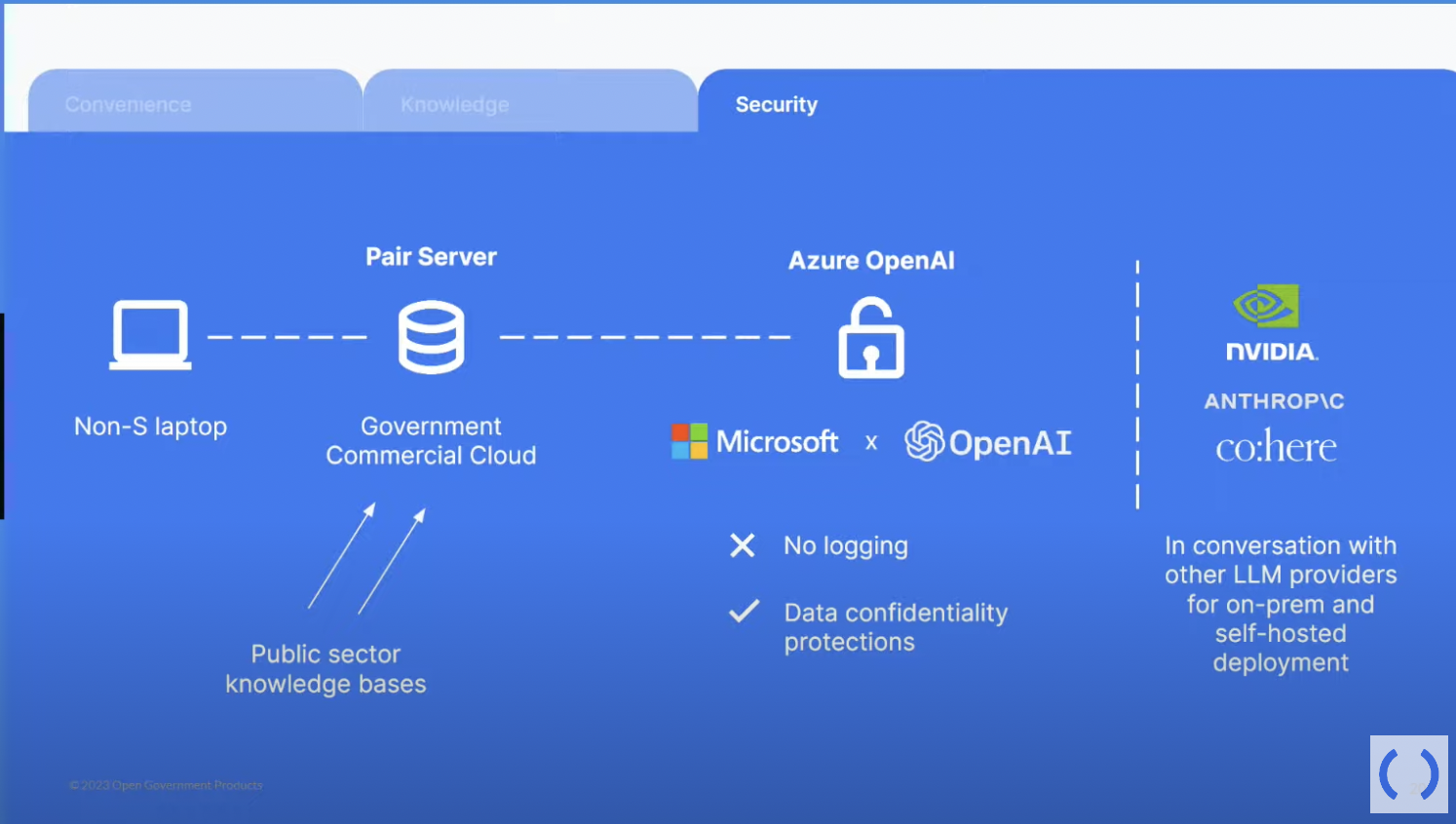 Pair 透過部署在 Government Commercial Cloud 來保障資訊安全