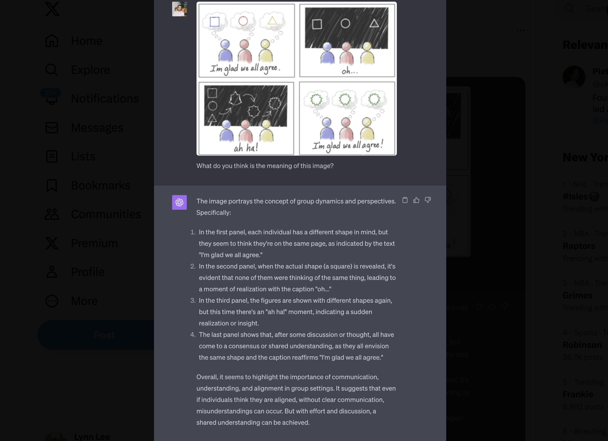 ChatGPT 解釋迷因圖