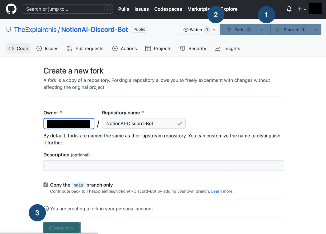 Fork Github Repository